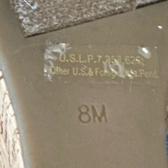 Marc Fisher cork wedges medium blue denim and leather uppers,‎ size 8 - Picture 8 of 8